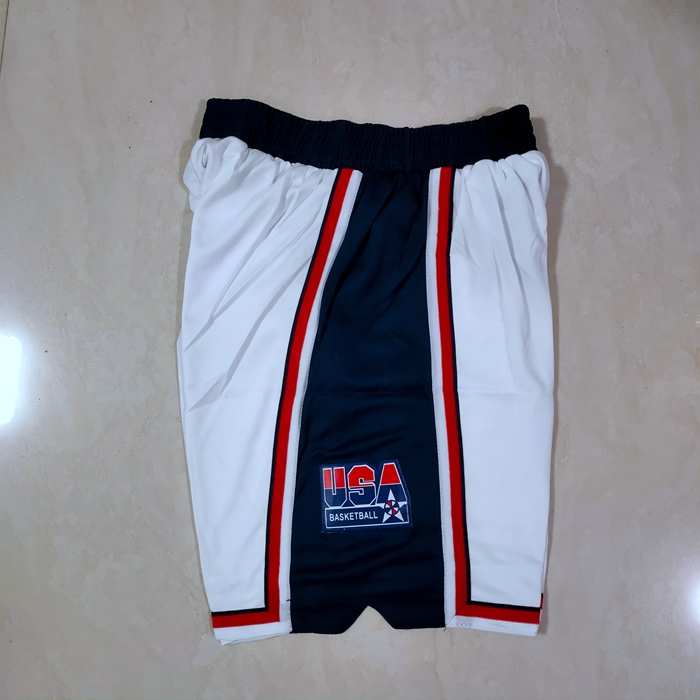 USA White NBA Shorts 02