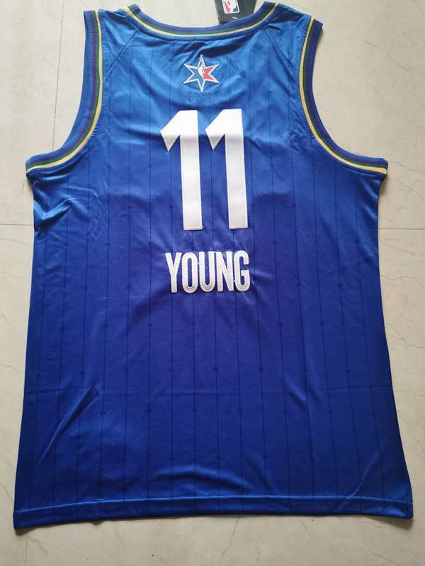 Atlanta Hawks 2020 Blue #11 YOUNG ALL-STAR Basketball Jersey (Stitched)
