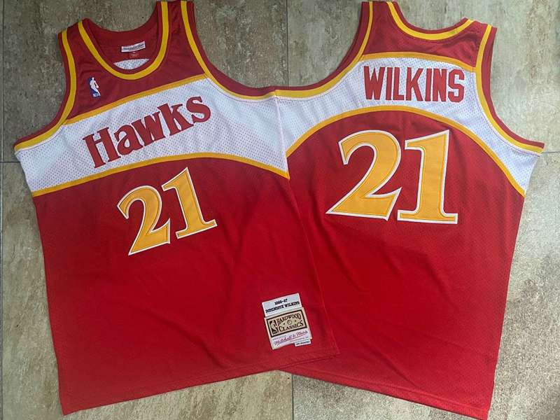 Atlanta Hawks 1986/87 Red #21 WILKINS Classics Basketball Jersey (Closely Stitched) Atlanta Hawks 1986/87 Red #21 WILKINS Classics Basketball Jersey (Closely Stitched)