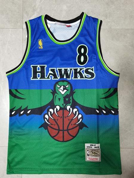 Atlanta Hawks 1986/87 Blue #8 SMITH Classics Basketball Jersey (Stitched) Atlanta Hawks 1986/87 Blue #8 SMITH Classics Basketball Jersey (Stitched)