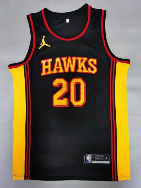 20/21 Atlanta Hawks Black #20 COLLINS AJ Basketball Jersey (Stitched) 20/21 Atlanta Hawks Black #20 COLLINS AJ Basketball Jersey (Stitched)