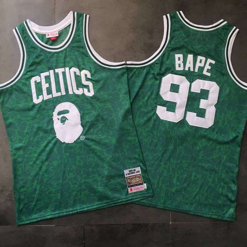 Boston Celtics 1985/86 Green #93 BAPE Classics Basketball Jersey (Closely Stitched) Boston Celtics 1985/86 Green #93 BAPE Classics Basketball Jersey (Closely Stitched)