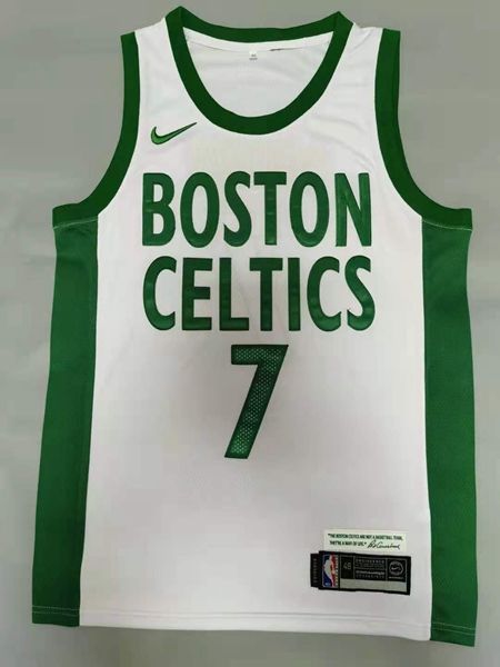 20/21 Boston Celtics White #7 BROWN City Basketball Jersey (Stitched) 20/21 Boston Celtics White #7 BROWN City Basketball Jersey (Stitched)