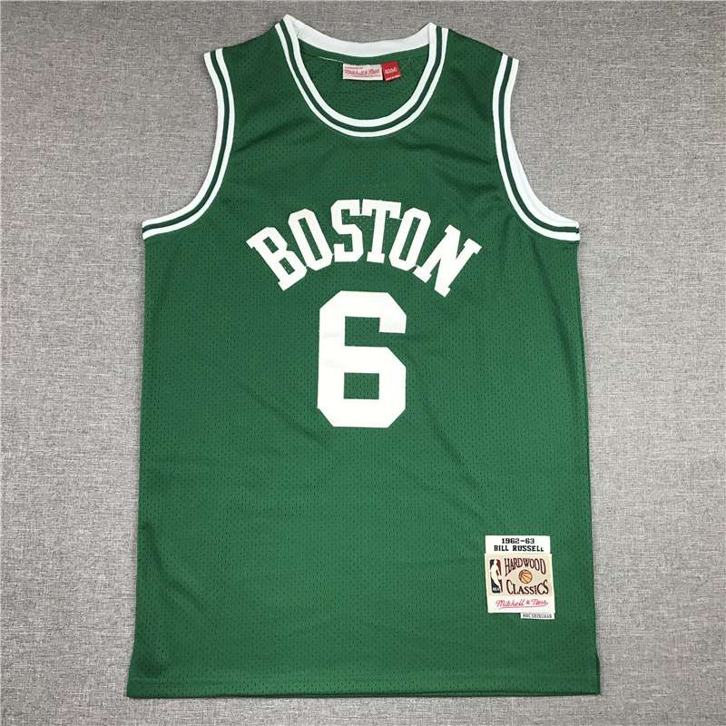 Boston Celtics 1962/63 Green #6 Classics Basketball Jersey (Stitched) Boston Celtics 1962/63 Green #6 Classics Basketball Jersey (Stitched)