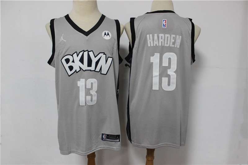 Brooklyn Nets 20/21 Grey #13 HARDEN AJ Basketball Jersey (Stitched) Brooklyn Nets 20/21 Grey #13 HARDEN AJ Basketball Jersey (Stitched)