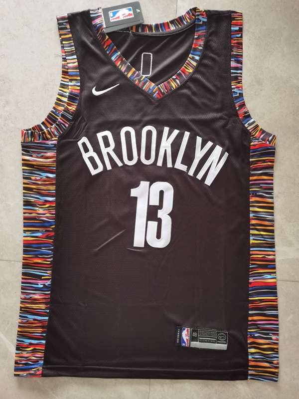 Brooklyn Nets 2020 Black #13 HARDEN City Basketball Jersey (Stitched) Brooklyn Nets 2020 Black #13 HARDEN City Basketball Jersey (Stitched)