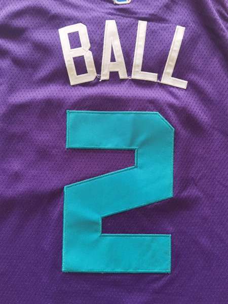 Charlotte Hornets 20/21 Purple #2 BALL AJ Basketball Jersey (Stitched)