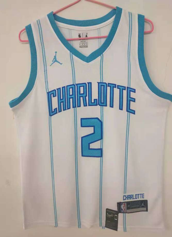 Charlotte Hornets 20/21 White #2 BALL AJ Basketball Jersey (Stitched) Charlotte Hornets 20/21 White #2 BALL AJ Basketball Jersey (Stitched)