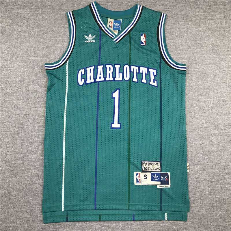 Charlotte Hornets Green #1 BOGUES Classics Basketball Jersey (Stitched) Charlotte Hornets Green #1 BOGUES Classics Basketball Jersey (Stitched)