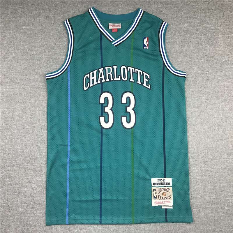 Charlotte Hornets Green #33 MOURNING Classics Basketball Jersey (Stitched) Charlotte Hornets Green #33 MOURNING Classics Basketball Jersey (Stitched)