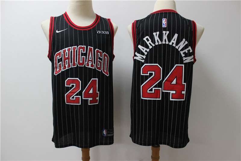 Chicago Bulls 20/21 Black #24 MARKKANEN Basketball Jersey (Stitched) Chicago Bulls 20/21 Black #24 MARKKANEN Basketball Jersey (Stitched)