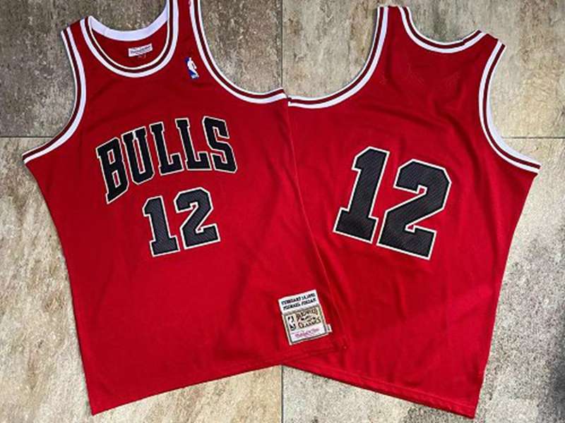 Chicago Bulls 1990 Red #12 Classics Basketball Jersey (Closely Stitched)