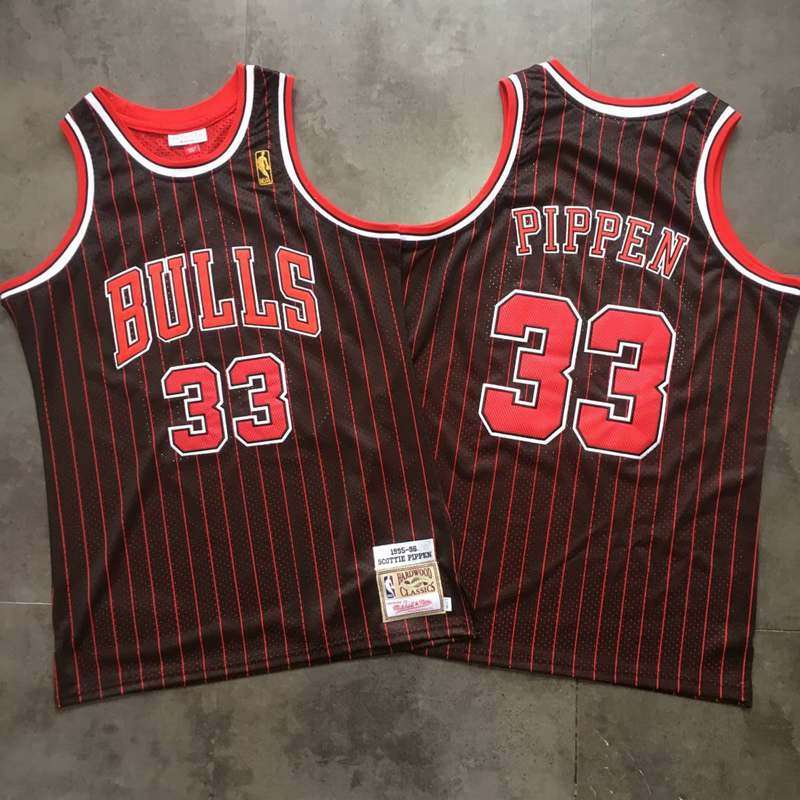 Chicago Bulls 1995/96 Black #33 PIPPEN Classics Basketball Jersey (Closely Stitched) Chicago Bulls 1995/96 Black #33 PIPPEN Classics Basketball Jersey (Closely Stitched)
