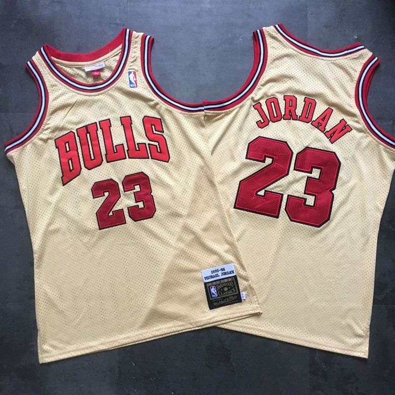 Chicago Bulls 1995/96 Gold #23 JORDAN Classics Basketball Jersey (Closely Stitched) Chicago Bulls 1995/96 Gold #23 JORDAN Classics Basketball Jersey (Closely Stitched)