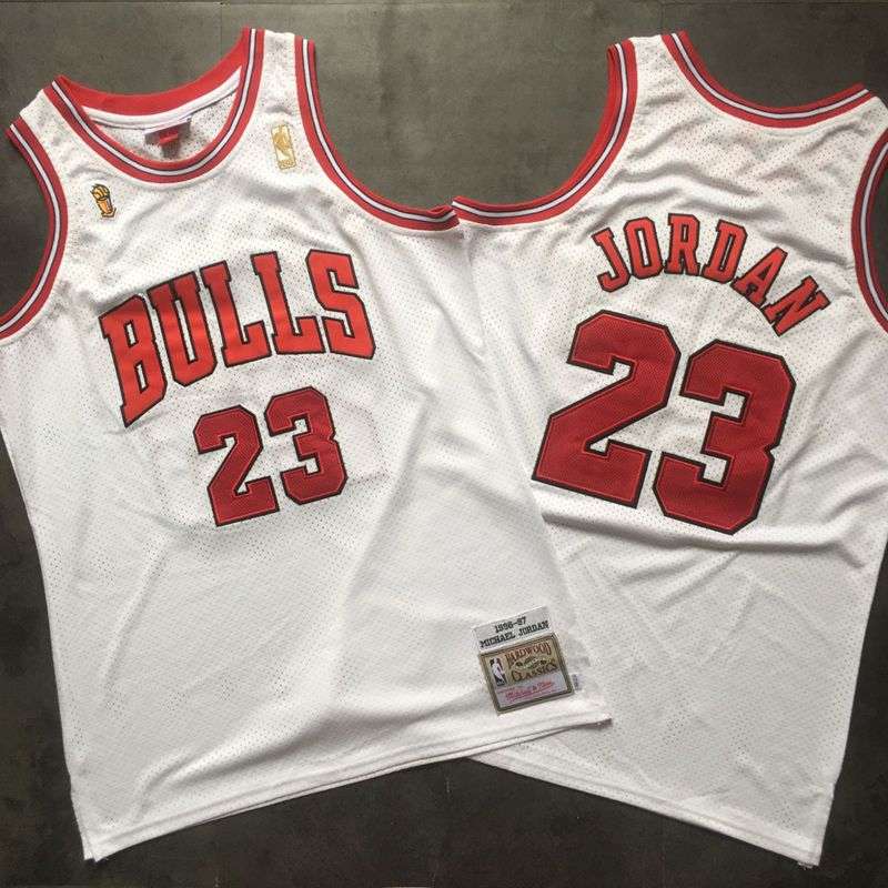 Chicago Bulls 1996/97 White #23 JORDAN Champion Classics Basketball Jersey (Closely Stitched) Chicago Bulls 1996/97 White #23 JORDAN Champion Classics Basketball Jersey (Closely Stitched)