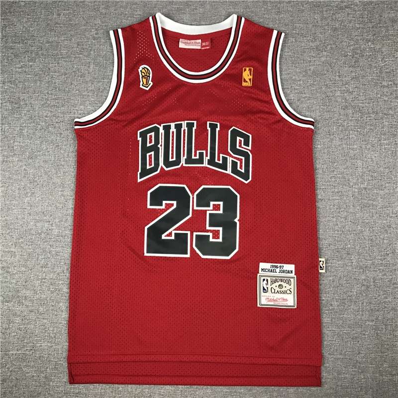 Chicago Bulls 1996/97 Red #23 JORDAN Champion Classics Basketball Jersey (Stitched) Chicago Bulls 1996/97 Red #23 JORDAN Champion Classics Basketball Jersey (Stitched)