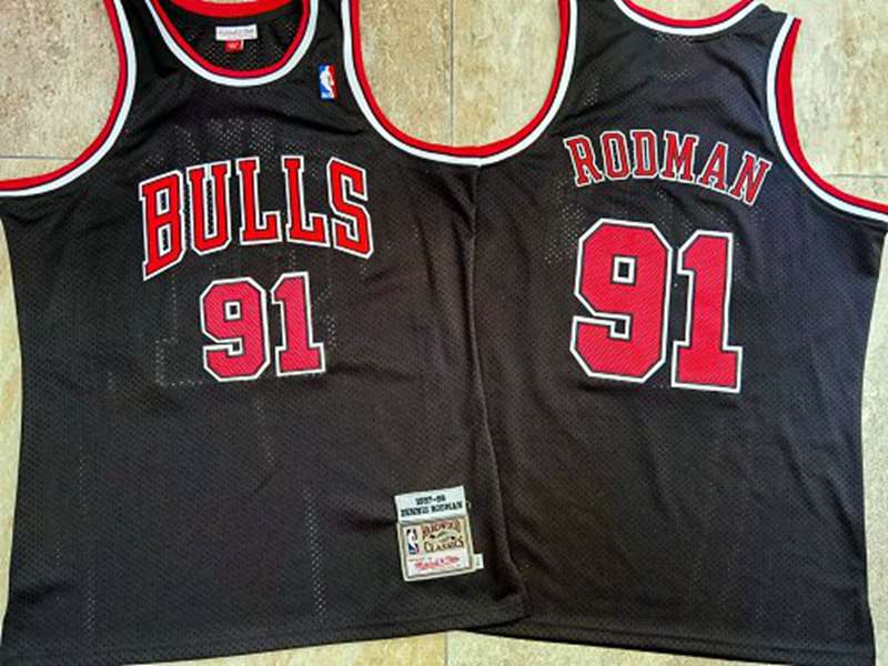 Chicago Bulls 1997/98 Black #91 RODMAN Classics Basketball Jersey (Closely Stitched) Chicago Bulls 1997/98 Black #91 RODMAN Classics Basketball Jersey (Closely Stitched)
