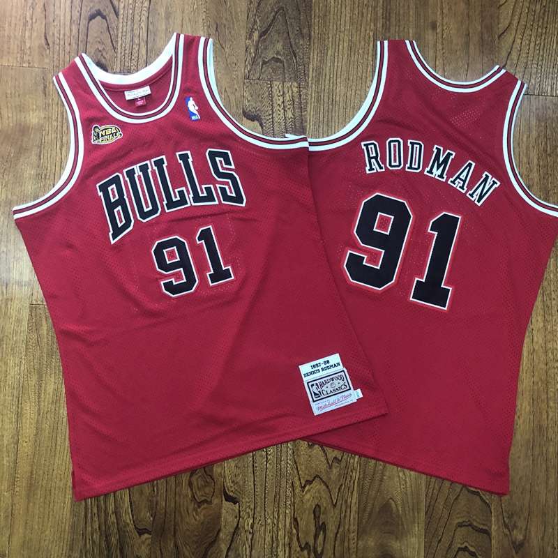 Chicago Bulls 1997/98 Red #91 RODMAN Finals Classics Basketball Jersey (Closely Stitched) Chicago Bulls 1997/98 Red #91 RODMAN Finals Classics Basketball Jersey (Closely Stitched)