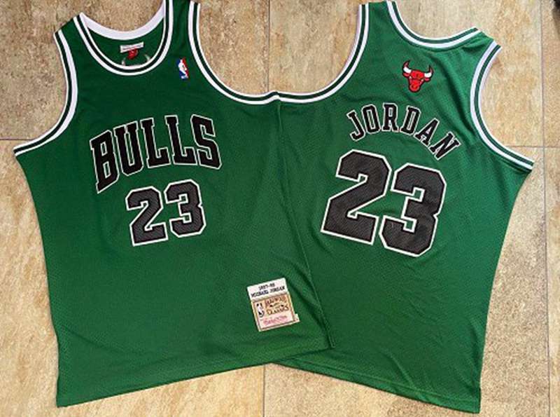 Chicago Bulls 1997/98 Green #23 JORDAN Classics Basketball Jersey (Closely Stitched) Chicago Bulls 1997/98 Green #23 JORDAN Classics Basketball Jersey (Closely Stitched)