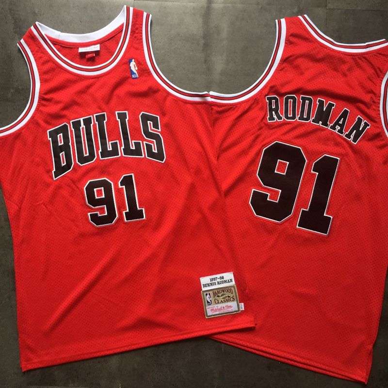 Chicago Bulls 1997/98 Red #91 RODMAN Classics Basketball Jersey (Closely Stitched) Chicago Bulls 1997/98 Red #91 RODMAN Classics Basketball Jersey (Closely Stitched)