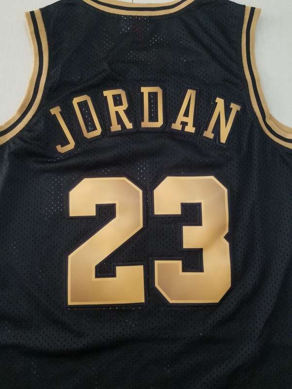 Chicago Bulls 1997/98 Black Gold #23 JORDAN Classics Basketball Jersey (Stitched)