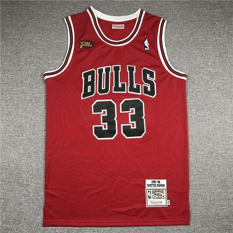 Chicago Bulls 1997/98 Red #33 PIPPEN Finals Classics Basketball Jersey (Stitched) Chicago Bulls 1997/98 Red #33 PIPPEN Finals Classics Basketball Jersey (Stitched)