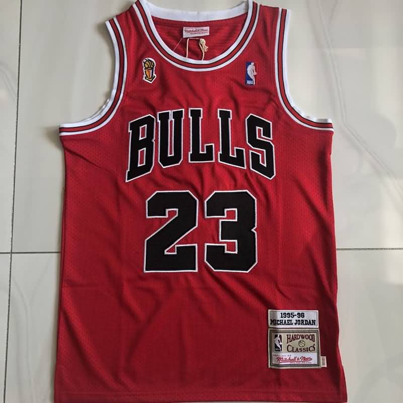 Chicago Bulls 1995/96 Red #23 JORDAN Champion Classics Basketball Jersey (Closely Stitched) Chicago Bulls 1995/96 Red #23 JORDAN Champion Classics Basketball Jersey (Closely Stitched)