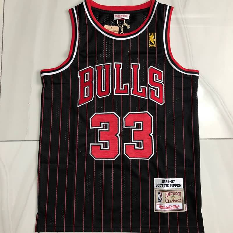 Chicago Bulls 1996/97 Black #33 PIPPEN Classics Basketball Jersey (Closely Stitched) Chicago Bulls 1996/97 Black #33 PIPPEN Classics Basketball Jersey (Closely Stitched)