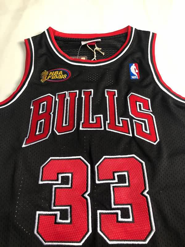 Chicago Bulls 1997/98 Black #33 PIPPEN Champion Classics Basketball Jersey (Closely Stitched) Chicago Bulls 1997/98 Black #33 PIPPEN Champion Classics Basketball Jersey (Closely Stitched)