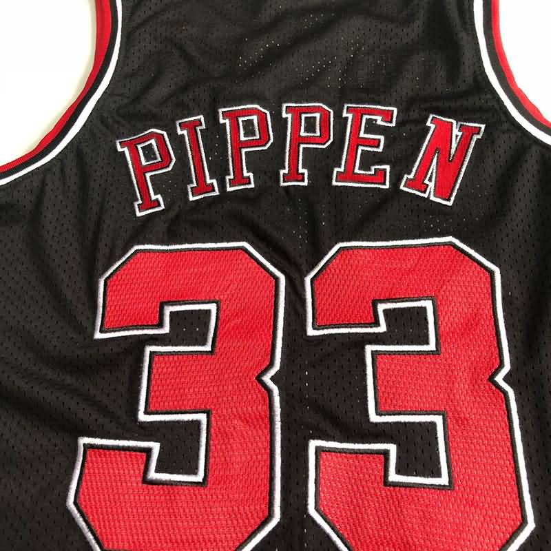 Chicago Bulls 1997/98 Black #33 PIPPEN Champion Classics Basketball Jersey (Closely Stitched)