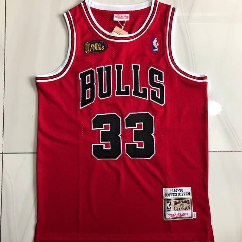 Chicago Bulls 1997/98 Red #33 PIPPEN Champion Classics Basketball Jersey (Closely Stitched) Chicago Bulls 1997/98 Red #33 PIPPEN Champion Classics Basketball Jersey (Closely Stitched)
