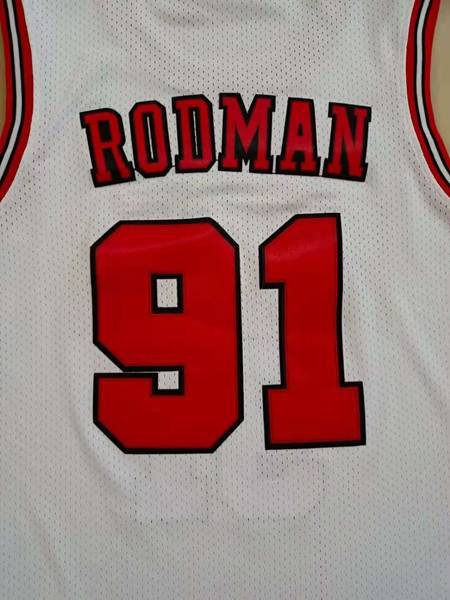 1997/98 Chicago Bulls White #91 RODMAN Classics Basketball Jersey (Stitched)