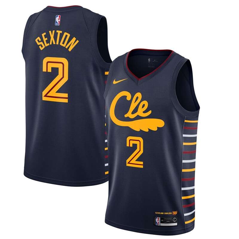 Cleveland Cavaliers 2020 Dark Blue #2 SEXTON City Basketball Jersey (Stitched) Cleveland Cavaliers 2020 Dark Blue #2 SEXTON City Basketball Jersey (Stitched)
