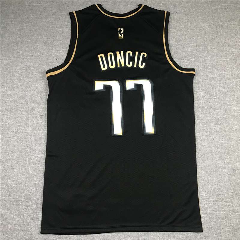Dallas Mavericks 20/21 Black Gold #77 DONCIC Basketball Jersey (Stitched)