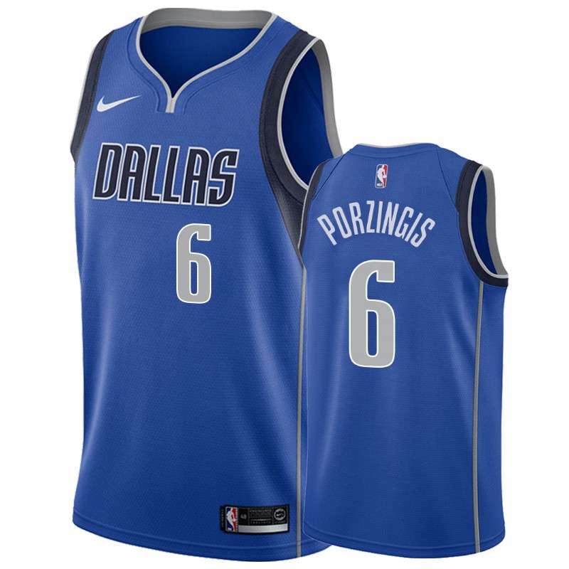 Dallas Mavericks 20/21 Blue #6 PORZINGIS Basketball Jersey (Stitched) Dallas Mavericks 20/21 Blue #6 PORZINGIS Basketball Jersey (Stitched)