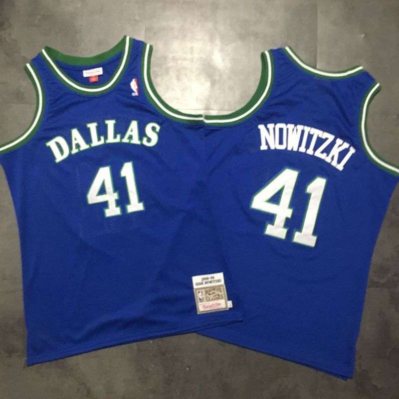 Dallas Mavericks 1998/99 Blue #41 NOWITZKI Classics Basketball Jersey (Closely Stitched) Dallas Mavericks 1998/99 Blue #41 NOWITZKI Classics Basketball Jersey (Closely Stitched)