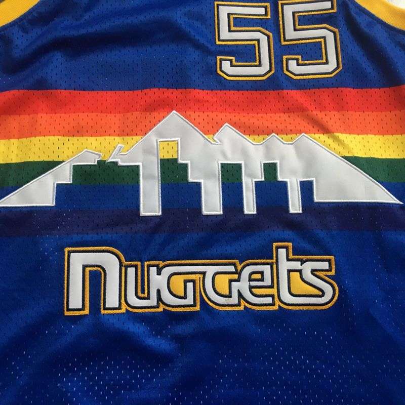 Denver Nuggets 1991/92 Blue #55 MUTOMBO Classics Basketball Jersey (Closely Stitched)