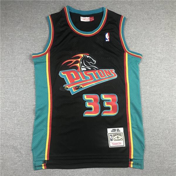 Detroit Pistons 1998/99 Black #33 HILL Classics Basketball Jersey (Stitched) Detroit Pistons 1998/99 Black #33 HILL Classics Basketball Jersey (Stitched)