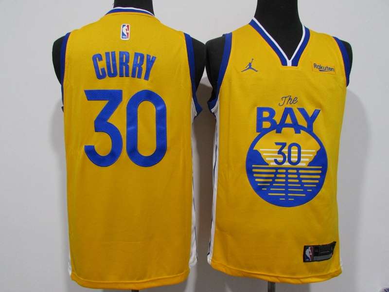Golden State Warriors 20/21 Yellow #30 CURRY AJ Basketball Jersey (Stitched) Golden State Warriors 20/21 Yellow #30 CURRY AJ Basketball Jersey (Stitched)