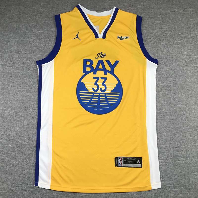 Golden State Warriors 20/21 Yellow #33 WISEMAN AJ Basketball Jersey (Stitched) Golden State Warriors 20/21 Yellow #33 WISEMAN AJ Basketball Jersey (Stitched)