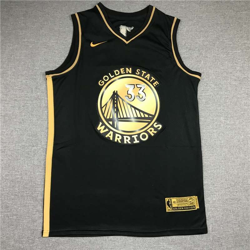 Golden State Warriors 20/21 Black Gold #33 WISEMAN Basketball Jersey (Stitched) Golden State Warriors 20/21 Black Gold #33 WISEMAN Basketball Jersey (Stitched)