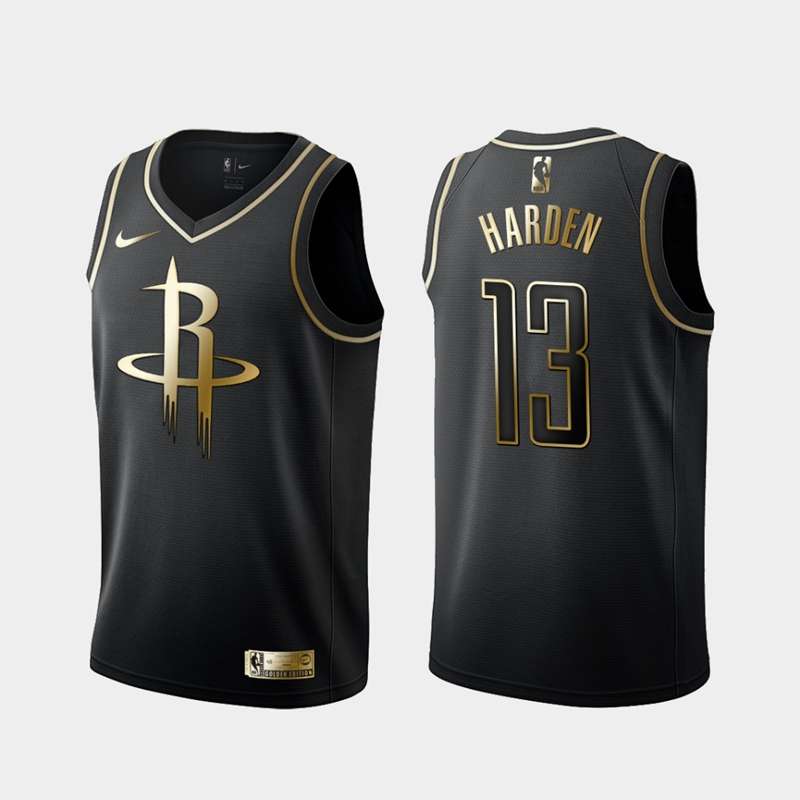 Houston Rockets 2020 Black Gold #13 HARDEN Basketball Jersey (Stitched) Houston Rockets 2020 Black Gold #13 HARDEN Basketball Jersey (Stitched)