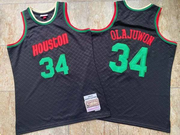 Houston Rockets 1993/94 Black #34 OLAJUWON Classics Basketball Jersey (Closely Stitched) Houston Rockets 1993/94 Black #34 OLAJUWON Classics Basketball Jersey (Closely Stitched)
