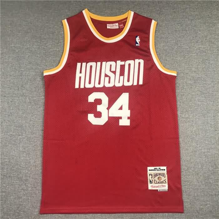 Houston Rockets 1993/94 Red #34 OLAJUWON Classics Basketball Jersey (Stitched) Houston Rockets 1993/94 Red #34 OLAJUWON Classics Basketball Jersey (Stitched)