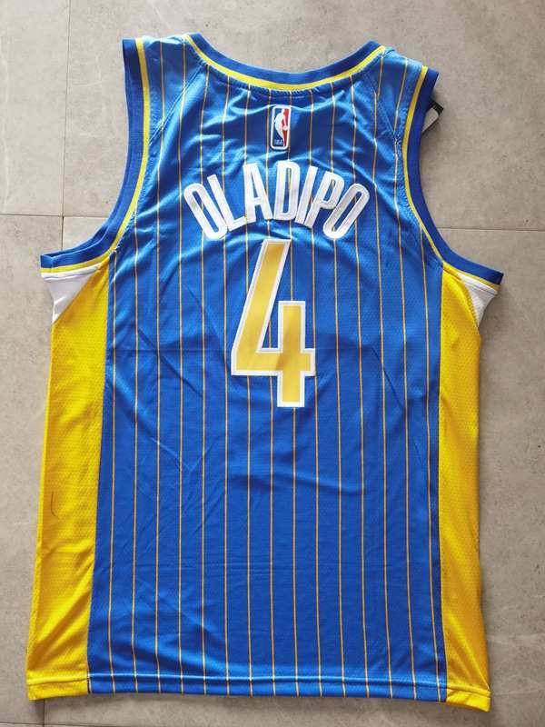 Indiana Pacers 20/21 Blue #4 OLADIPO City Basketball Jersey (Stitched)