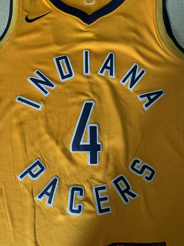 Indiana Pacers Yellow #4 OLADIPO Basketball Jersey (Stitched)