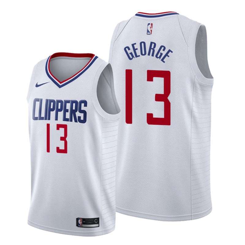 Los Angeles Clippers White #13 GEORGE Basketball Jersey (Stitched) Los Angeles Clippers White #13 GEORGE Basketball Jersey (Stitched)