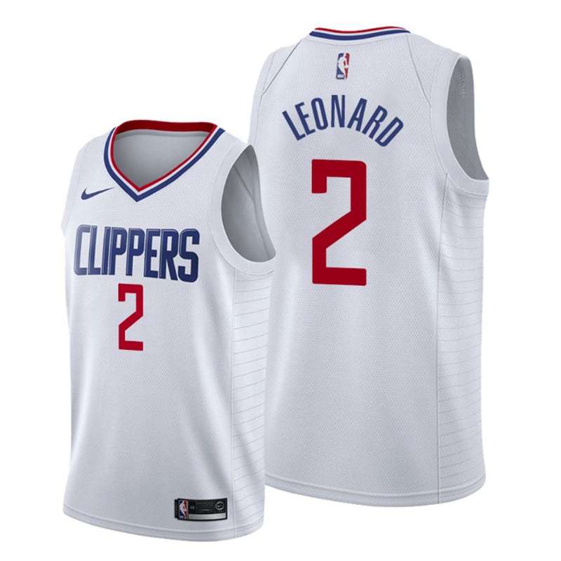Los Angeles Clippers White #2 LEONARD Basketball Jersey (Stitched) Los Angeles Clippers White #2 LEONARD Basketball Jersey (Stitched)