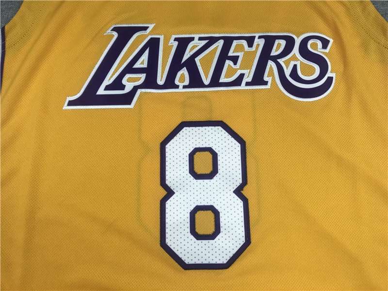 Los Angeles Lakers 2000/01 Yellow #8 BRYANT Finals Classics Basketball Jersey (Stitched)