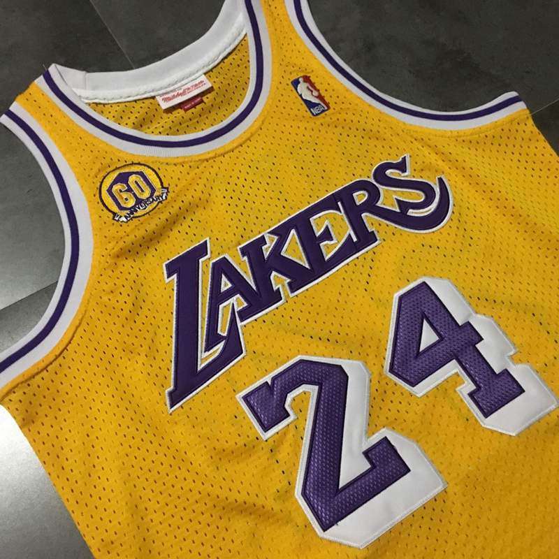 Los Angeles Lakers 2007/08 Yellow #24 BRYANT Classics Basketball Jersey (Closely Stitched)